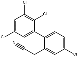 4,2',3',5'-Tetrachlorobiphenyl-2-acetonitrile Struktur