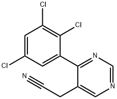 4-(2,3,5-Trichlorophenyl)pyrimidine-5-acetonitrile Structure