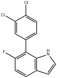 7-(3,4-Dichlorophenyl)-6-fluoroindole,1361610-04-9,结构式