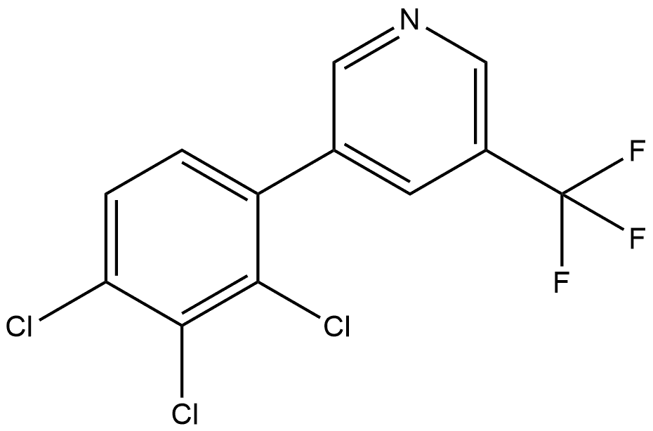 3-(2,3,4-Trichlorophenyl)-5-(trifluoromethyl)pyridine Struktur