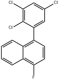 1-Fluoro-4-(2,3,5-trichlorophenyl)naphthalene Structure