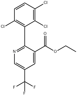 Ethyl 2-(2,3,6-trichlorophenyl)-5-(trifluoromethyl)nicotinate 结构式