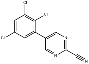 2-Cyano-5-(2,3,5-trichlorophenyl)pyrimidine Structure