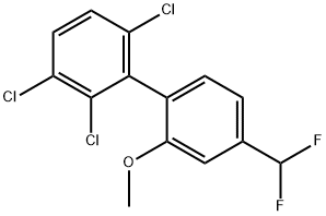 4'-(Difluoromethyl)-2'-methoxy-2,3,6-trichlorobiphenyl,1361657-86-4,结构式