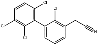 2,2',3',6'-Tetrachlorobiphenyl-3-acetonitrile,1361670-22-5,结构式