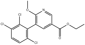 Ethyl 6-methoxy-5-(2,3,6-trichlorophenyl)nicotinate,1361672-74-3,结构式
