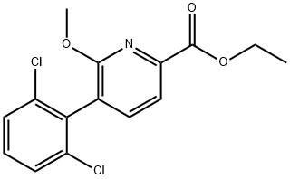 Ethyl 5-(2,6-dichlorophenyl)-6-methoxypicolinate Structure