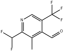 2-(Difluoromethyl)-3-methyl-5-(trifluoromethyl)pyridine-4-carboxaldehyde Structure