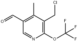 3-(Chloromethyl)-4-methyl-2-(trifluoromethoxy)pyridine-5-carboxaldehyde,1361709-95-6,结构式