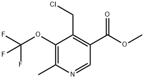 Methyl 4-(chloromethyl)-2-methyl-3-(trifluoromethoxy)pyridine-5-carboxylate 结构式