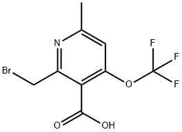 2-(Bromomethyl)-6-methyl-4-(trifluoromethoxy)pyridine-3-carboxylic acid,1361712-75-5,结构式