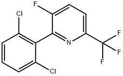 2-(2,6-Dichlorophenyl)-3-fluoro-6-(trifluoromethyl)pyridine Structure