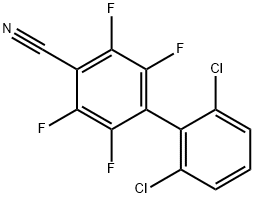 2',6'-Dichloro-2,3,5,6-tetrafluoro-biphenyl-4-carbonitrile 化学構造式