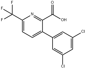 3-(3,5-Dichlorophenyl)-6-(trifluoromethyl)picolinic acid 结构式