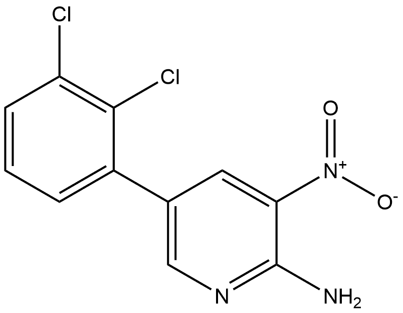 5-(2,3-dichlorophenyl)-3-nitropyridin-2-amine Structure