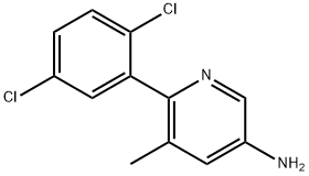 5-Amino-2-(2,5-dichlorophenyl)-3-methylpyridine 化学構造式