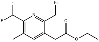 Ethyl 2-(bromomethyl)-6-(difluoromethyl)-5-methylpyridine-3-acetate,1361751-44-1,结构式