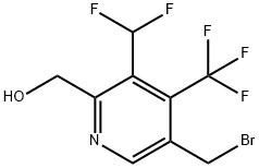 5-(Bromomethyl)-3-(difluoromethyl)-4-(trifluoromethyl)pyridine-2-methanol Structure