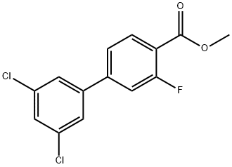 methyl 4-(3,5-dichlorophenyl)-2-fluorobenzoate Structure