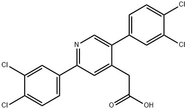 2,5-Bis(3,4-dichlorophenyl)pyridine-4-acetic acid Struktur