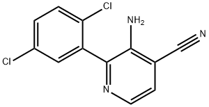 3-Amino-2-(2,5-dichlorophenyl)isonicotinonitrile 结构式