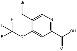 5-(Bromomethyl)-3-methyl-4-(trifluoromethoxy)pyridine-2-carboxylic acid Structure