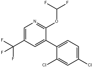 3-(2,4-Dichlorophenyl)-2-(difluoromethoxy)-5-(trifluoromethyl)pyridine Structure