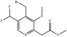 Methyl 4-(bromomethyl)-5-(difluoromethyl)-3-methoxypyridine-2-acetate 结构式