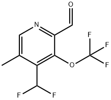 4-(Difluoromethyl)-5-methyl-3-(trifluoromethoxy)pyridine-2-carboxaldehyde 结构式