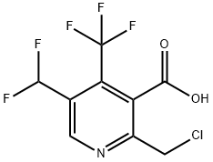 2-(Chloromethyl)-5-(difluoromethyl)-4-(trifluoromethyl)pyridine-3-carboxylic acid Struktur