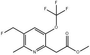 Methyl 3-(fluoromethyl)-2-methyl-5-(trifluoromethoxy)pyridine-6-acetate 结构式