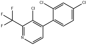 3-Chloro-4-(2,4-dichlorophenyl)-2-(trifluoromethyl)pyridine,1361784-04-4,结构式