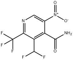 3-(Difluoromethyl)-5-nitro-2-(trifluoromethyl)pyridine-4-carboxamide Structure