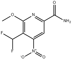 3-(Difluoromethyl)-2-methoxy-4-nitropyridine-6-carboxamide,1361786-85-7,结构式