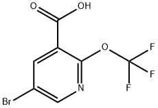 5-Bromo-2-(trifluoromethoxy)pyridine-3-carboxylic acid Structure