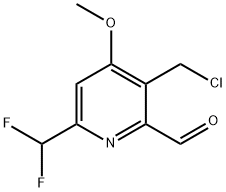 3-(Chloromethyl)-6-(difluoromethyl)-4-methoxypyridine-2-carboxaldehyde Struktur