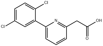 6-(2,5-Dichlorophenyl)pyridine-2-acetic acid 结构式