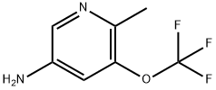 5-Amino-2-methyl-3-(trifluoromethoxy)pyridine 化学構造式