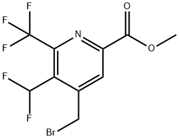 Methyl 4-(bromomethyl)-3-(difluoromethyl)-2-(trifluoromethyl)pyridine-6-carboxylate 结构式