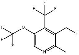 3-(Fluoromethyl)-2-methyl-5-(trifluoromethoxy)-4-(trifluoromethyl)pyridine Structure