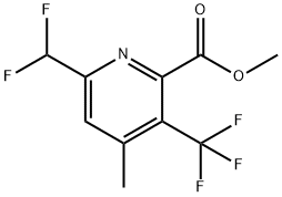 Methyl 6-(difluoromethyl)-4-methyl-3-(trifluoromethyl)pyridine-2-carboxylate 结构式