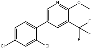 5-(2,4-Dichlorophenyl)-2-methoxy-3-(trifluoromethyl)pyridine 化学構造式