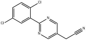 2-(2,5-Dichlorophenyl)pyrimidine-5-acetonitrile Structure