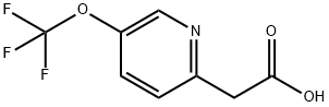 2-(5-(三氟甲氧基)吡啶-2-基)乙酸 结构式