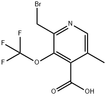 2-(Bromomethyl)-5-methyl-3-(trifluoromethoxy)pyridine-4-carboxylic acid,1361852-10-9,结构式