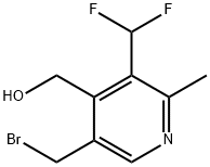 5-(Bromomethyl)-3-(difluoromethyl)-2-methylpyridine-4-methanol 结构式