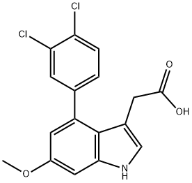 4-(3,4-Dichlorophenyl)-6-methoxyindole-3-acetic acid,1361858-37-8,结构式