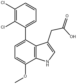 4-(2,3-Dichlorophenyl)-7-methoxyindole-3-acetic acid,1361860-33-4,结构式