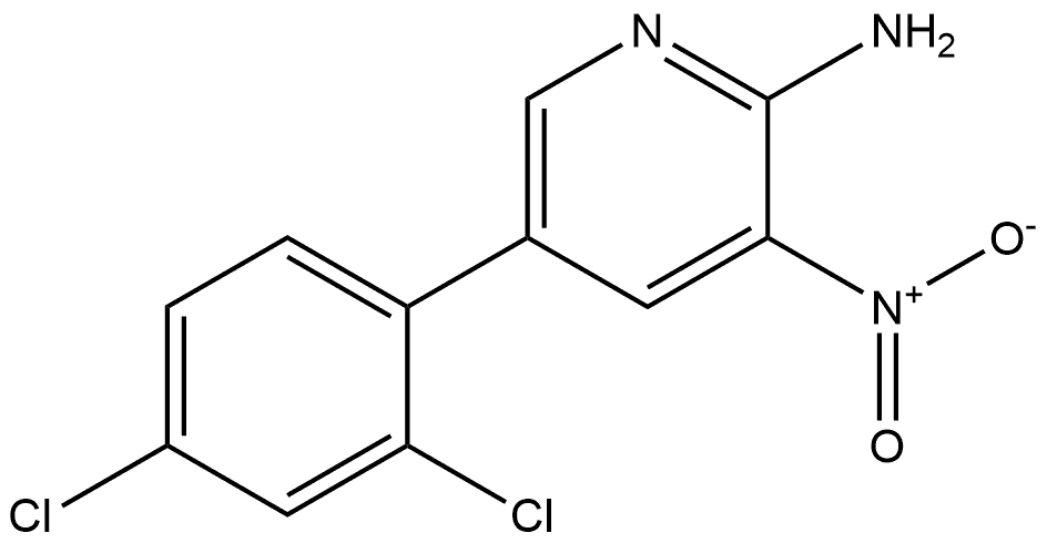 5-(2,4-dichlorophenyl)-3-nitropyridin-2-amine Structure