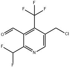 5-(Chloromethyl)-2-(difluoromethyl)-4-(trifluoromethyl)pyridine-3-carboxaldehyde 结构式